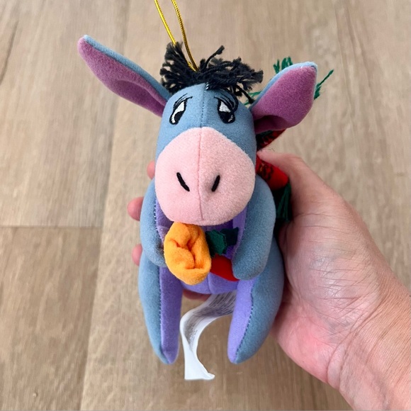 Disney Winnie The Pooh Collection Eeyore Plush Toy Christmas Ornament 5” - Picture 1 of 5
